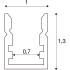 LEDSTRIP PROFIL AUFBAU, XS, weiß