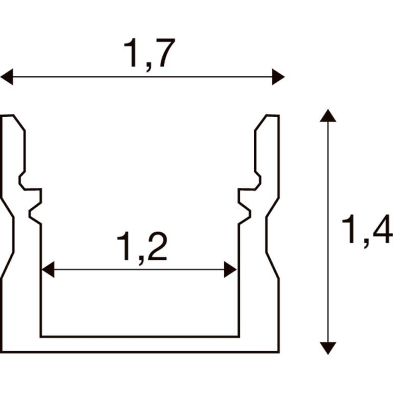 SLV LEDSTRIP PROFIL AUFBAU, S, weiß