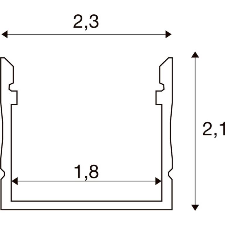 SLV LEDSTRIP PROFIL AUFBAU, schwarz