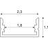 LEDSTRIP PROFIL AUFBAU FLACH, schwarz