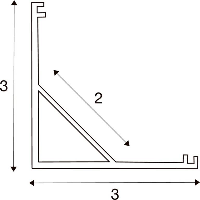 SLV LEDSTRIP PROFIL ECKIG, M, weiß