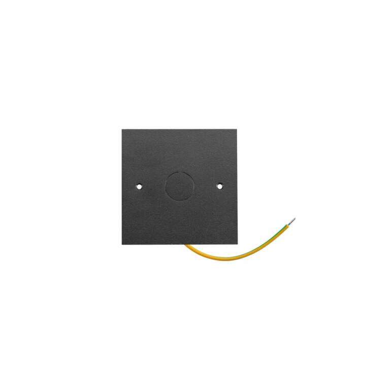 SLV 48V SYSTEM QUADRATISCHE ABDECKPLATTE, L: 8,60 cm, B: 8,60 cm, H: 0,10 cm, schwarz