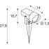 SYNA SHADE, Erdspiessleuchte, max. 1x10 Watt, Anschlusskabel 150 cm, IP65, rostfarben