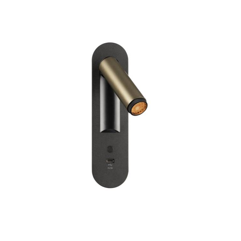 SLV GRIP! S, WL, Wandeinbauleuchte, 2700 K, 4,2 W, Schalter, 29°, bronze / schwarz