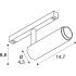 GRIP! M, 48V Spot, DALI, deep & recessed track, 2700 K, 13W, 42°, weiß / schwarz