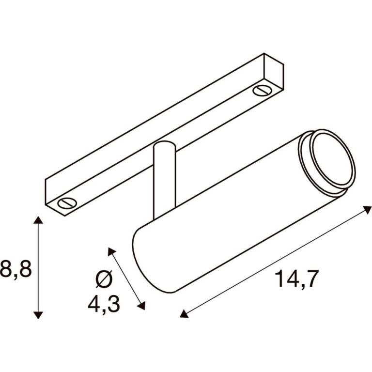 SLV GRIP! M, 48V Spot, DALI, deep & recessed track, 2700 K, 13W, 42°, schwarz / goldfarben