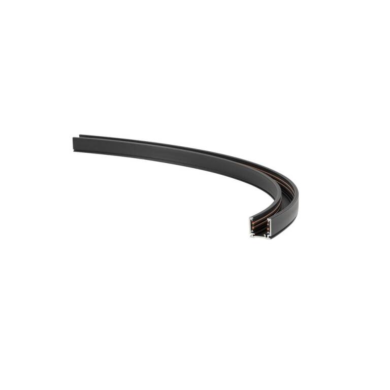 SLV 48V SYSTEM TRACK, GEBOGENE AUFPUTZ-STROMSCHIENE, RADIUS 50CM, LINKS, DALI, schwarz