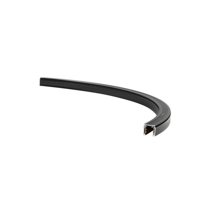 SLV 48V SYSTEM TRACK, GEBOGENE AUFPUTZ-STROMSCHIENE, RADIUS 50CM, LINKS, DALI, schwarz