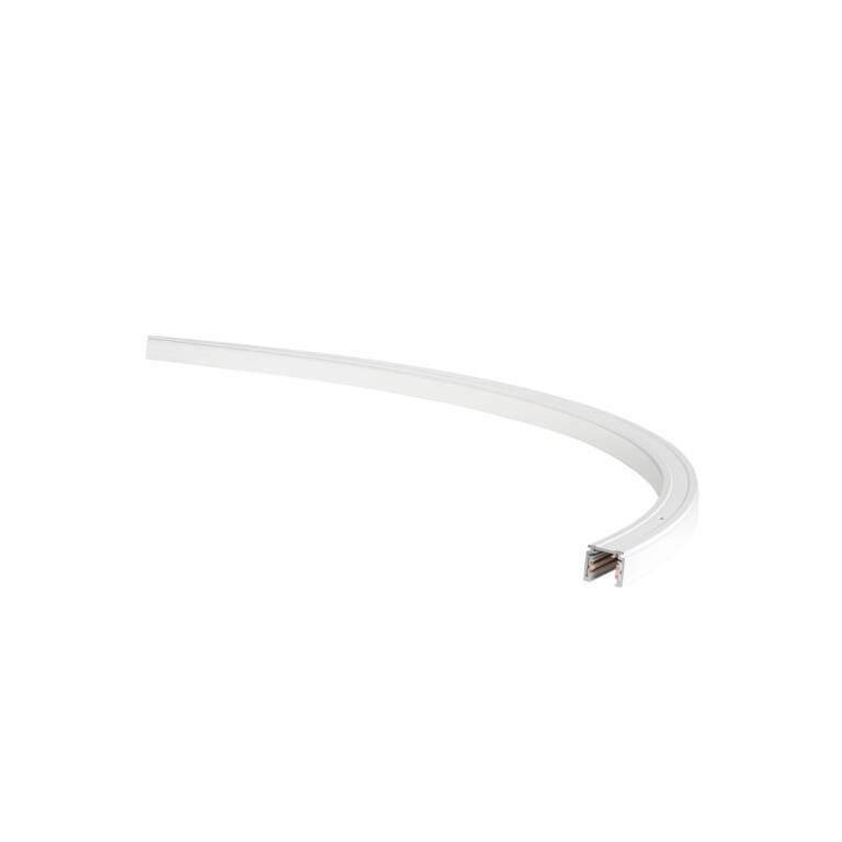 SLV 48V SYSTEM TRACK, GEBOGENE AUFBAU-STROMSCHIENE, RADIUS 80CM, LINKS, DALI, weiß