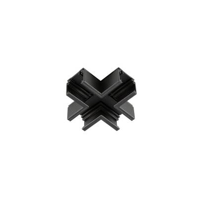 SLV 48V SYSTEM, X-VERBINDER, MECHANISCH, FÜR AUFBAUSTROMSCHIENE STANDARD, X-Verbinder, schwarz