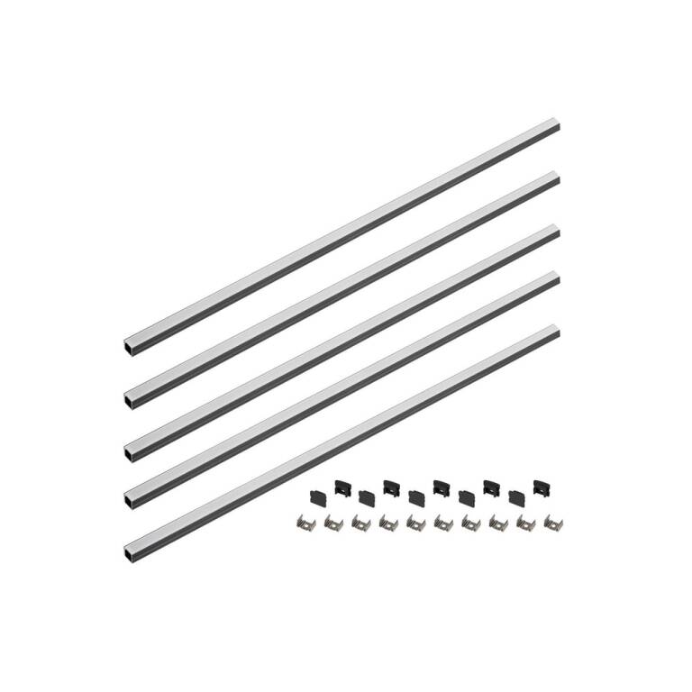 SLV LEDSTRIP SET, PROFIL AUFBAU + DIFFUSOR 5*1M, S, schwarz