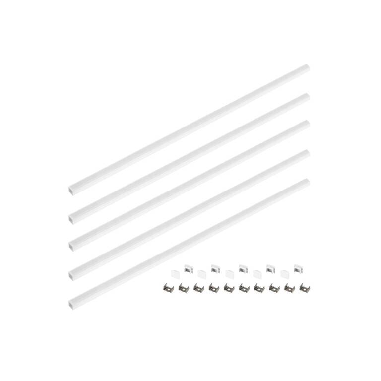 SLV LEDSTRIP SET, PROFIL AUFBAU + DIFFUSOR 5*1M, S, weiß