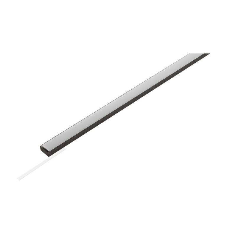 SLV LEDSTRIP SET, PROFIL AUFBAU FLACH + DIFFUSOR 5*1m, S, schwarz