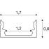 LEDSTRIP SET, PROFIL AUFBAU FLACH + DIFFUSOR 5*1m, S, schwarz
