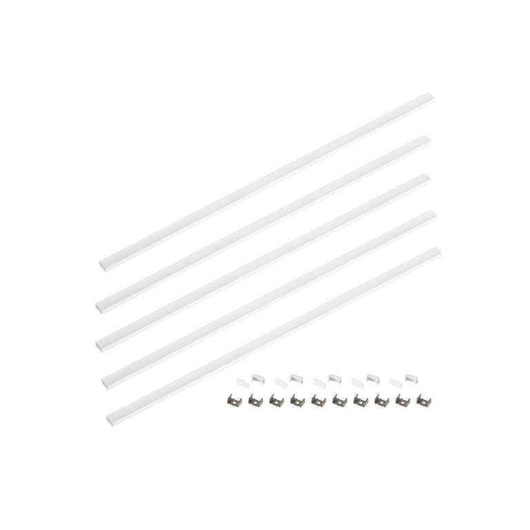 SLV LEDSTRIP SET, PROFIL AUFBAU FLACH + DIFFUSOR 5*1m, S, weiß