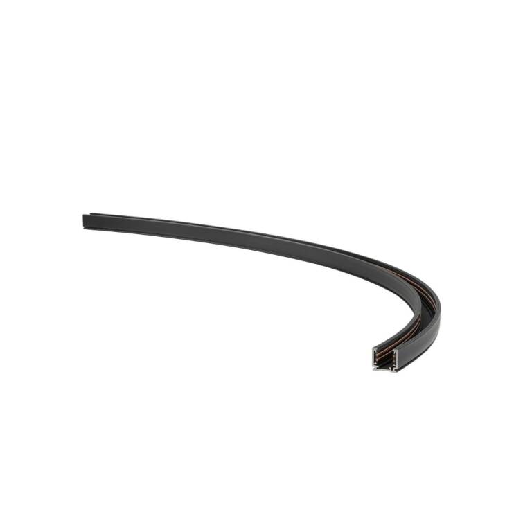 SLV 48V SYSTEM TRACK, GEBOGENE AUFBAU-STROMSCHIENE, RADIUS 80CM, LINKS, DALI, schwarz