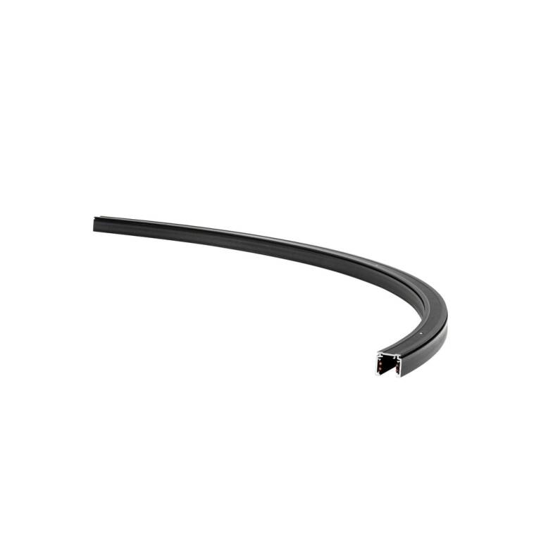 SLV 48V SYSTEM TRACK, GEBOGENE AUFBAU-STROMSCHIENE, RADIUS 80CM, LINKS, DALI, schwarz
