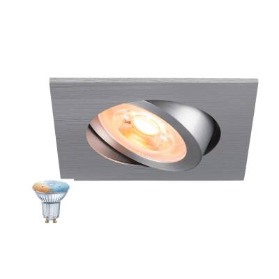 SLV NEW TRIA® 68 SMART SET, DL, ECKIG, GU10, PAR16, ZIGBEE, TW, Deckeneinbauleuchte, aluminium