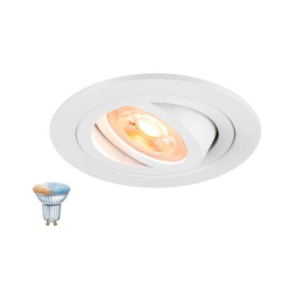 SLV NEW TRIA® 75 SMART SET, DL, RUND, GU10, PAR16, ZIGBEE, TW, Deckeneinbauleuchte, weiß