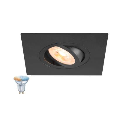 SLV NEW TRIA® 75 XL SMART SET, DL, ECKIG, GU10, PAR16, ZIGBEE, TW, Deckeneinbauleuchte, weiß
