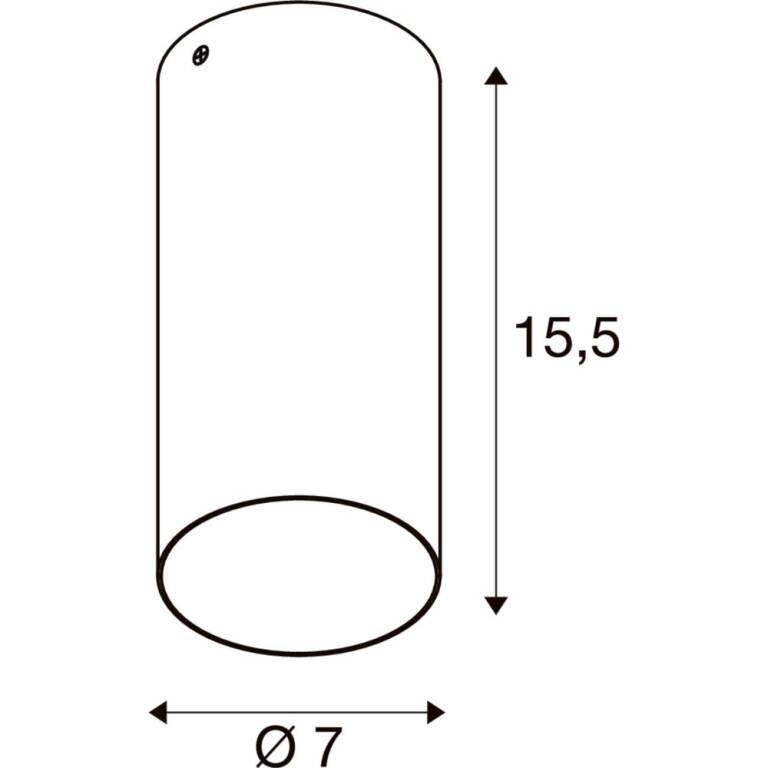 SLV ASTO TUBE SMART SET, CL, SINGLE, GU10, PAR16, ZIGBEE, TW, Deckenaufbauleuchte, weiß