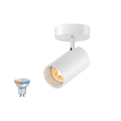 SLV ASTO TUBE SMART SET, CW, SINGLE, GU10, PAR16, ZIGBEE, TW, Wand- und Deckenaufbauleuchte, weiß