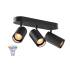 ASTO TUBE SMART SET, CW, TRIPLE, GU10, PAR16, ZIGBEE, TW, Wand- und Deckenaufbauleuchte, schwarz