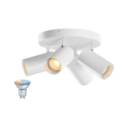 SLV ASTO TUBE SMART SET, CW, VIERFACH, GU10, PAR16, ZIGBEE, TW, Wand- und Deckenaufbauleuchte, weiß
