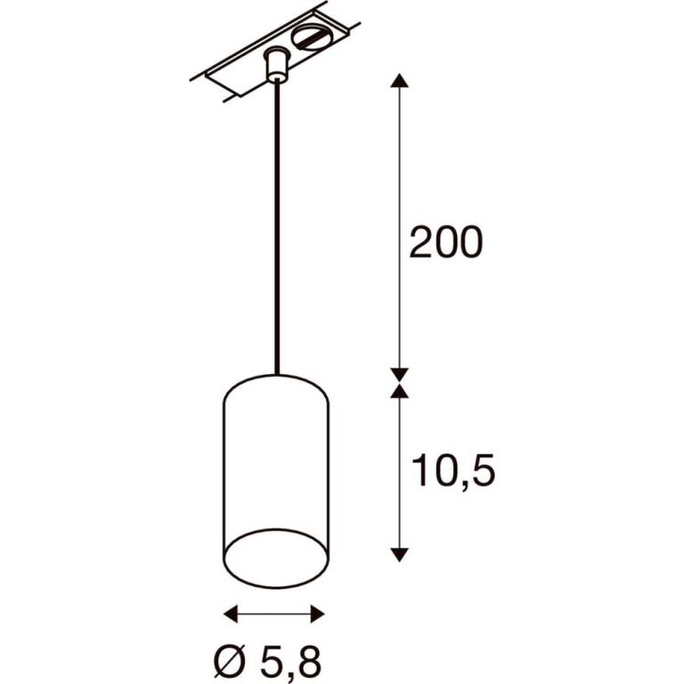 SLV ENOLA 2.0 M SMART SET, 1PH., PD, GU10, PAR16, ZIGBEE, TW, 1~ Spot, schwarz