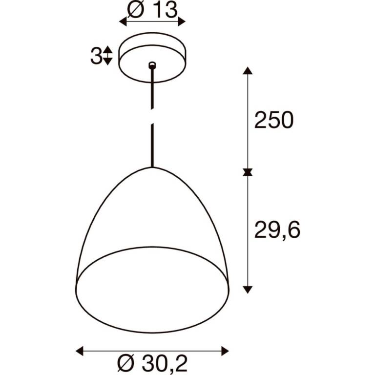 SLV PARA CONE 30 SMART SET, PD, E27, Pendelleuchte, Pendellänge: 30 cm, RGBW, schwarz