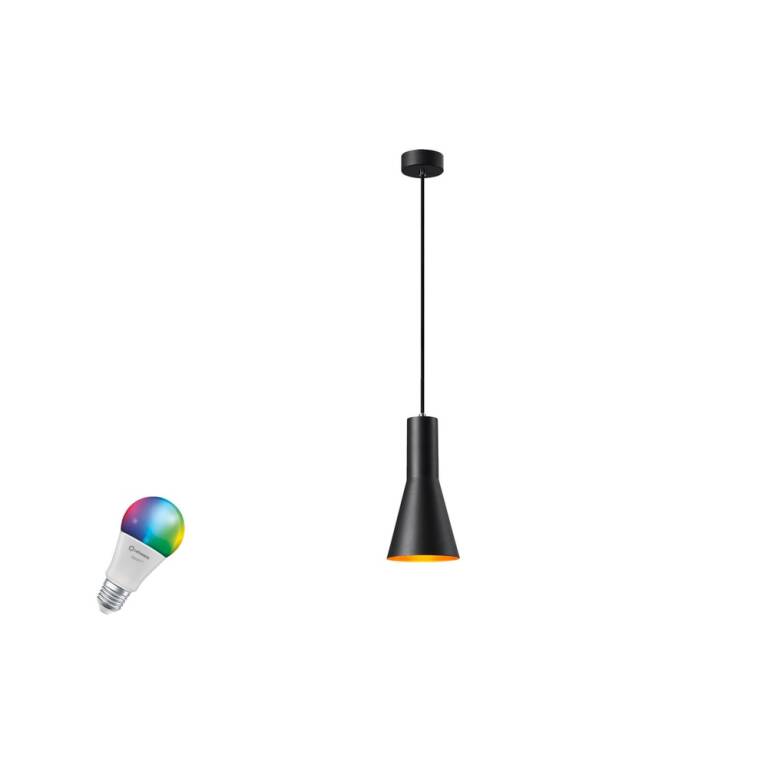 SLV PHELIA 10 SMART SET, PD, E27, A60, ZIGBEE, RGBW, Pendelleuchte, schwarz