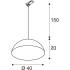 FORCHINI M 40 SMART SET, 3PH., PD, E27, A60, ZIGBEE, RGBW, 3~ Pendelleuchte, schwarz