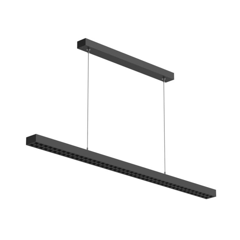 Deko-Light Deko-Light, Pendelleuchte, Office Three Standard Up and Down, 56 W, DALI, 4000 K, Schwarz, 8300 lm, Eingangsspannung: 180-264 V/AC, Aluminium, Matt, IP 20