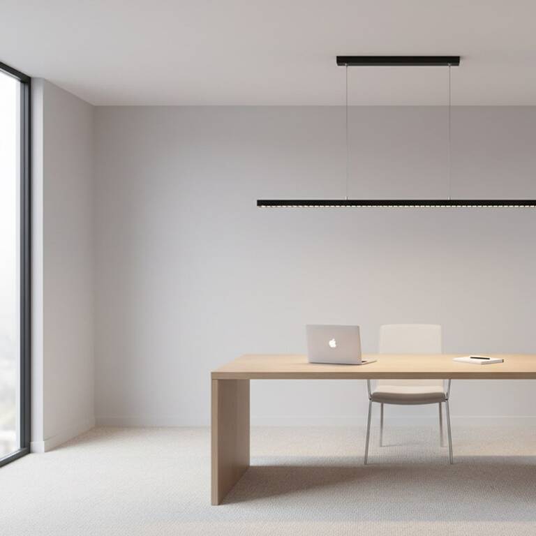 Deko-Light Deko-Light, Pendelleuchte, Office Three Standard Up and Down, 56 W, DALI, 4000 K, Schwarz, 8300 lm, Eingangsspannung: 180-264 V/AC, Aluminium, Matt, IP 20
