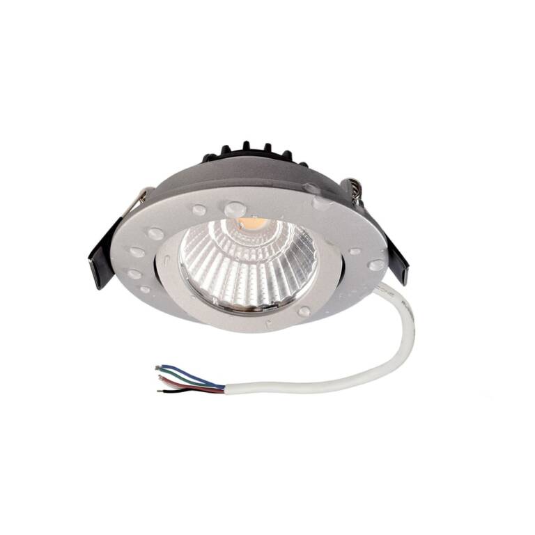 Deko-Light Deko-Light, Einbaustrahler, Dione IP44, 7,0 W, RGB+3000 K, Hellgrau, 400 lm, Spannungskonstant, Eingangsspannung: 24 V/DC, Aluminium, IP 20, IP 44