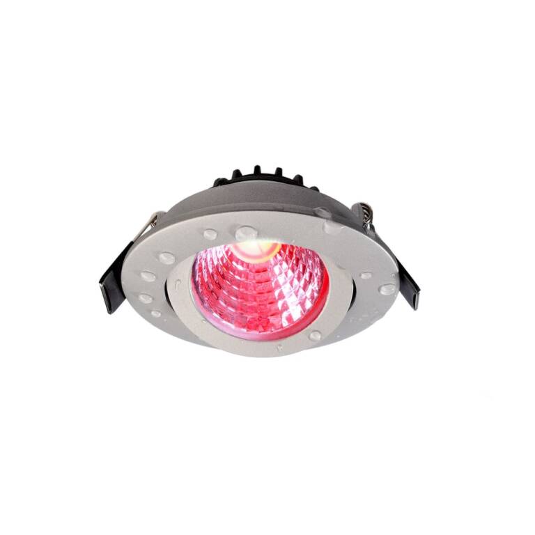 Deko-Light Deko-Light, Einbaustrahler, Dione IP44, 7,0 W, RGB+3000 K, Hellgrau, 400 lm, Spannungskonstant, Eingangsspannung: 24 V/DC, Aluminium, IP 20, IP 44