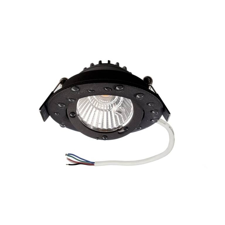 Deko-Light Deko-Light, Einbaustrahler, Dione IP44, 7,0 W, RGB+3000 K, Schwarz, 400 lm, Spannungskonstant, Eingangsspannung: 24 V/DC, Aluminium, IP 20, IP 44