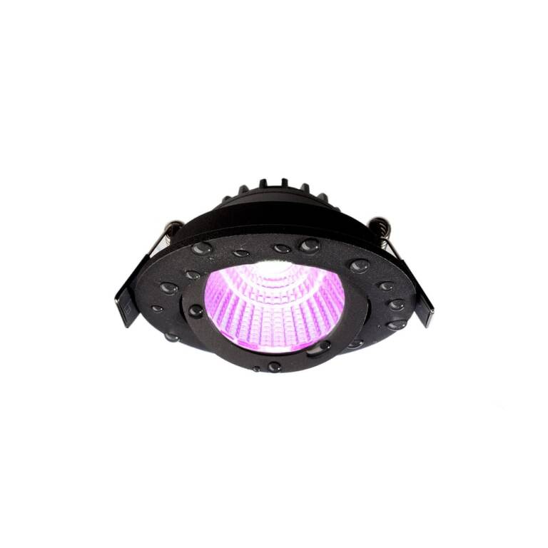 Deko-Light Deko-Light, Einbaustrahler, Dione IP44, 7,0 W, RGB+3000 K, Schwarz, 400 lm, Spannungskonstant, Eingangsspannung: 24 V/DC, Aluminium, IP 20, IP 44