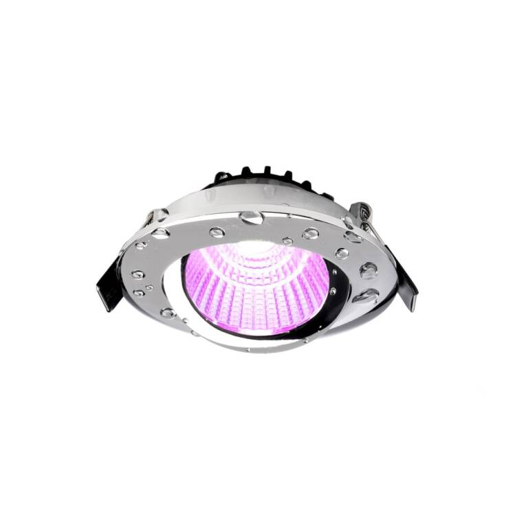 Deko-Light Deko-Light, Einbaustrahler, Dione IP44, 7,0 W, RGB+3000 K, Chrom, 400 lm, Spannungskonstant, Eingangsspannung: 24 V/DC, Aluminium, IP 20, IP 44