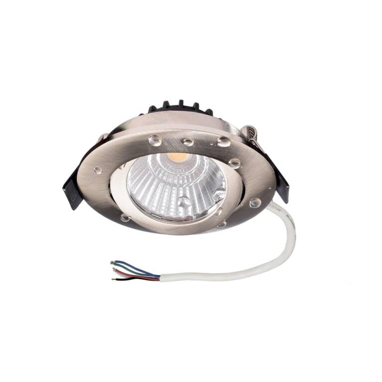 Deko-Light Deko-Light, Einbaustrahler, Dione IP44, 7,0 W, RGB+3000 K, Nickel, 400 lm, Spannungskonstant, Eingangsspannung: 24 V/DC, Aluminium, Gebürstet, IP 20, IP 44