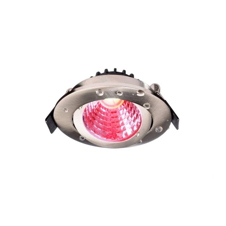 Deko-Light Deko-Light, Einbaustrahler, Dione IP44, 7,0 W, RGB+3000 K, Nickel, 400 lm, Spannungskonstant, Eingangsspannung: 24 V/DC, Aluminium, Gebürstet, IP 20, IP 44
