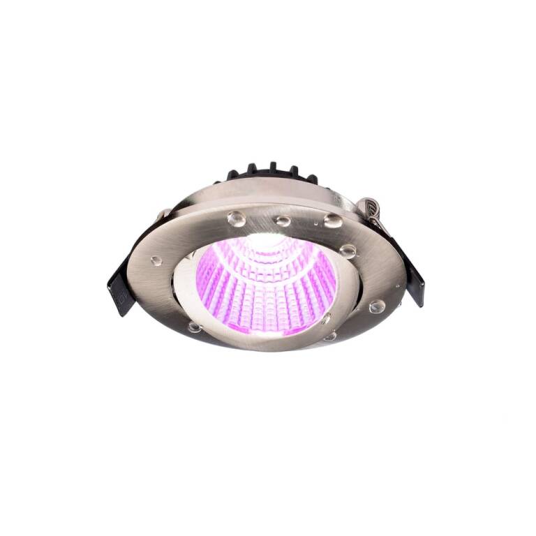 Deko-Light Deko-Light, Einbaustrahler, Dione IP44, 7,0 W, RGB+3000 K, Nickel, 400 lm, Spannungskonstant, Eingangsspannung: 24 V/DC, Aluminium, Gebürstet, IP 20, IP 44