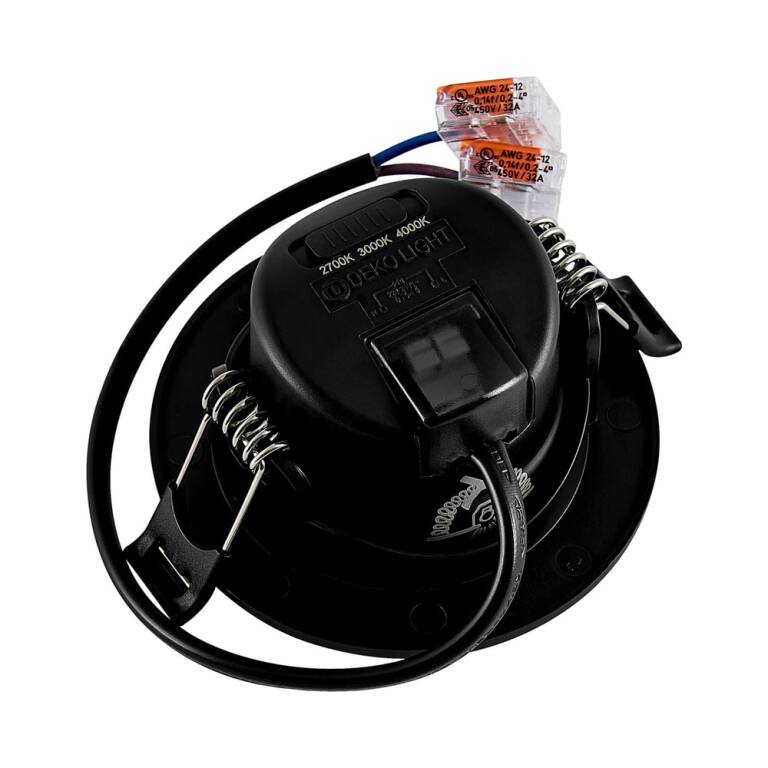 Deko-Light Deko-Light, Einbaustrahler, Surtur Tilt 68, 6 W, DIM, 2700/3000/4000 K, Schwarz, 520 lm, Eingangsspannung: 220-240 V/AC, Polycarbonat, IP 20, IP 44