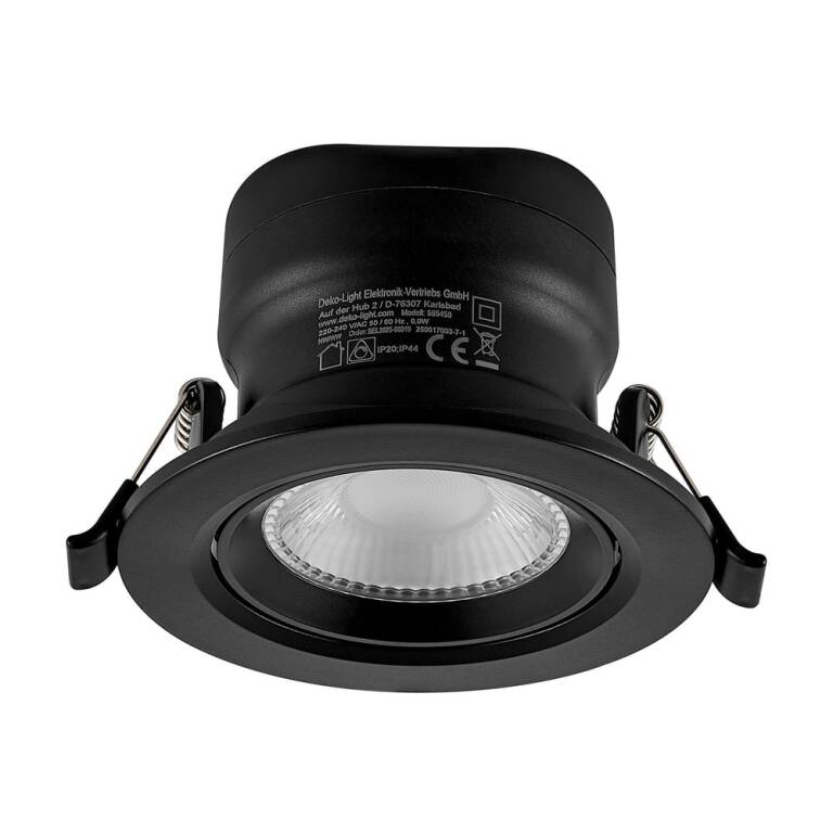 Deko-Light Deko-Light, Einbaustrahler, Surtur Tilt 83, 9 W, DIM, 2700/3000/4000 K, Schwarz, 900 lm, Eingangsspannung: 220-240 V/AC, Polycarbonat, Polyamid, IP 20, IP 44