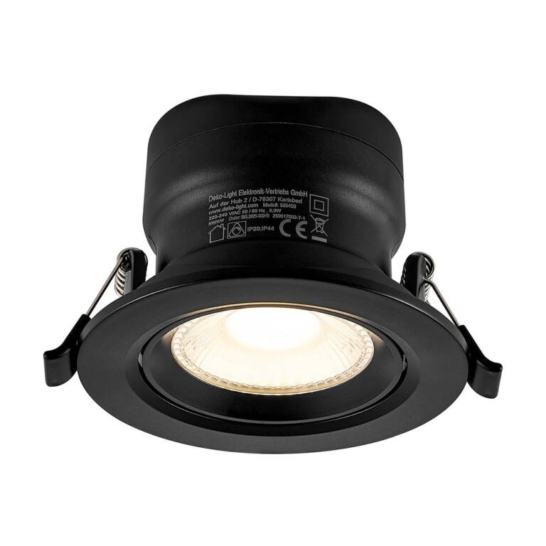 Deko-Light Deko-Light, Einbaustrahler, Surtur Tilt 83, 9 W, DIM, 2700/3000/4000 K, Schwarz, 900 lm, Eingangsspannung: 220-240 V/AC, Polycarbonat, Polyamid, IP 20, IP 44
