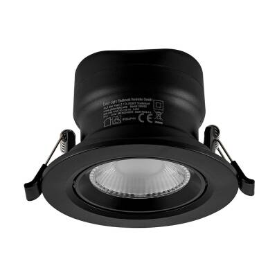 Deko-Light Deko-Light, Einbaustrahler, Surtur Tilt 83, 9 W, DTW, 1800-2700 K, Schwarz, 360 lm, Eingangsspannung: 220-240 V/AC, Polycarbonat, Polyamid, IP 20, IP 44