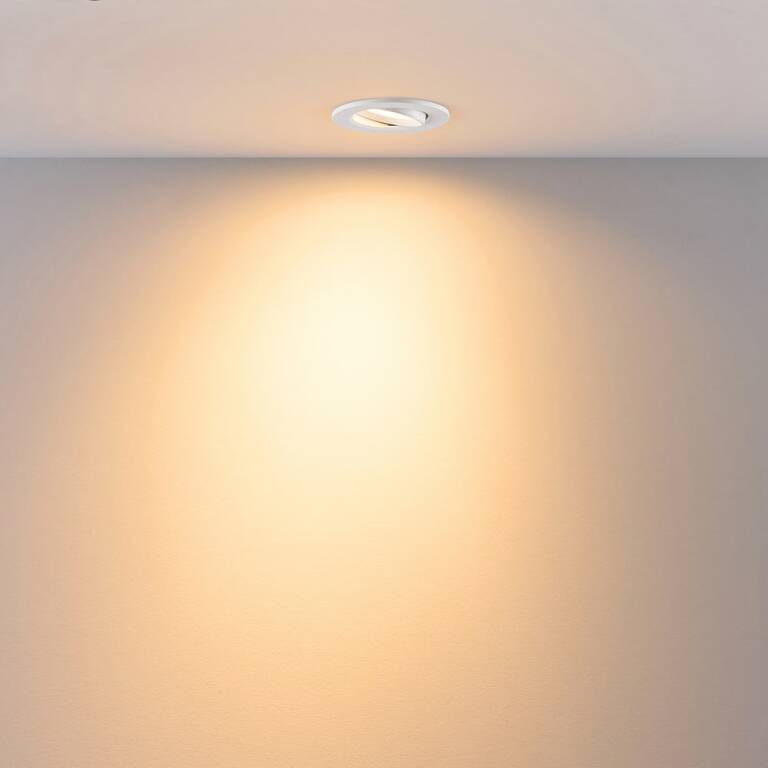 Deko-Light Deko-Light, Einbaustrahler, Surtur Tilt 68, 6 W, DTW, 1800-2700 K, Weiß, 230 lm, Eingangsspannung: 220-240 V/AC, Polycarbonat, IP 20, IP 44
