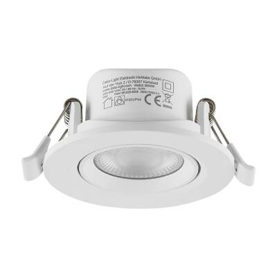 Deko-Light Deko-Light, Einbaustrahler, Surtur Tilt 68, 6 W, DTW, 1800-2700 K, Weiß, 230 lm, Eingangsspannung: 220-240 V/AC, Polycarbonat, IP 20, IP 44