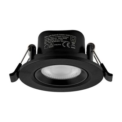 Deko-Light Deko-Light, Einbaustrahler, Surtur Tilt 68, 6 W, DTW, 1800-2700 K, Schwarz, 230 lm, Eingangsspannung: 220-240 V/AC, Polycarbonat, IP 20, IP 44