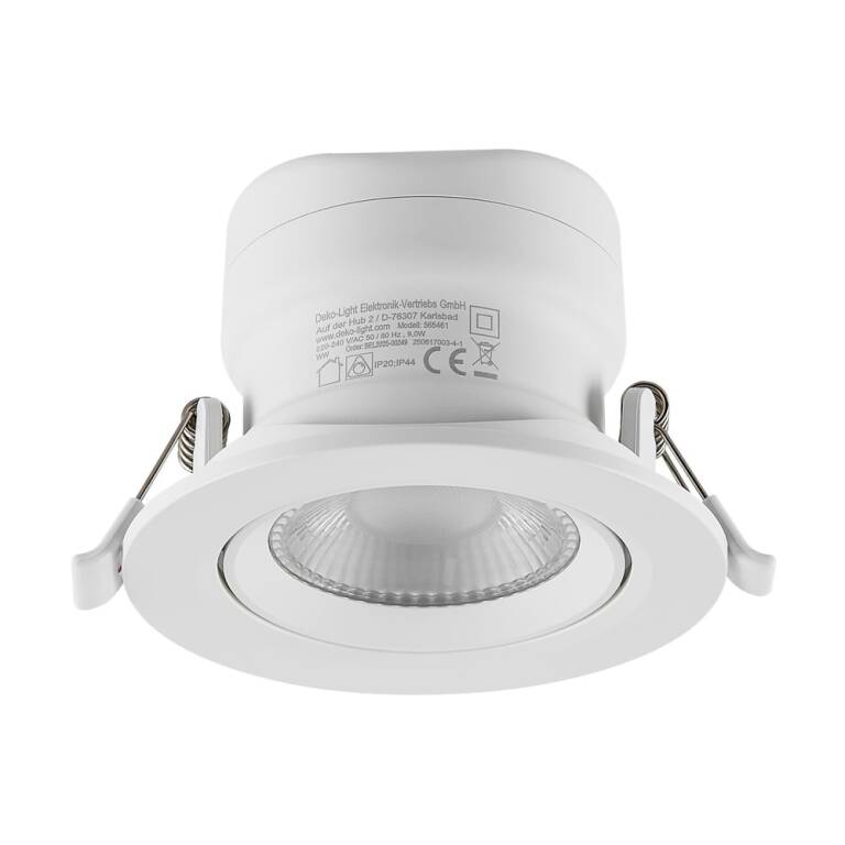 Deko-Light Deko-Light, Einbaustrahler, Surtur Tilt 83, 9 W, DTW, 1800-2700 K, Weiß, 360 lm, Eingangsspannung: 220-240 V/AC, Polycarbonat, Polyamid, IP 20, IP 44